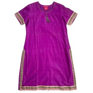 Benzer 100% silk royal purple tunic MINT